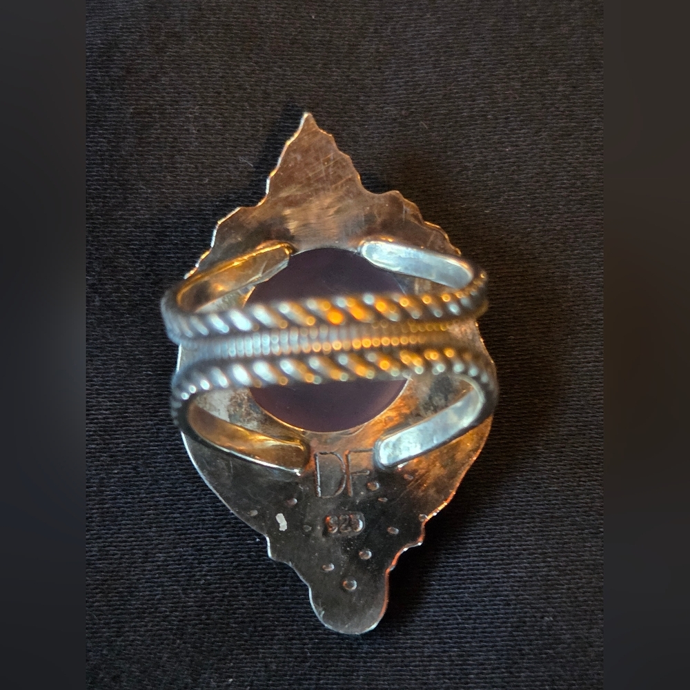 DarkFawn Lunar Dew Purple Chalcedony Ring - Picture 11 of 11